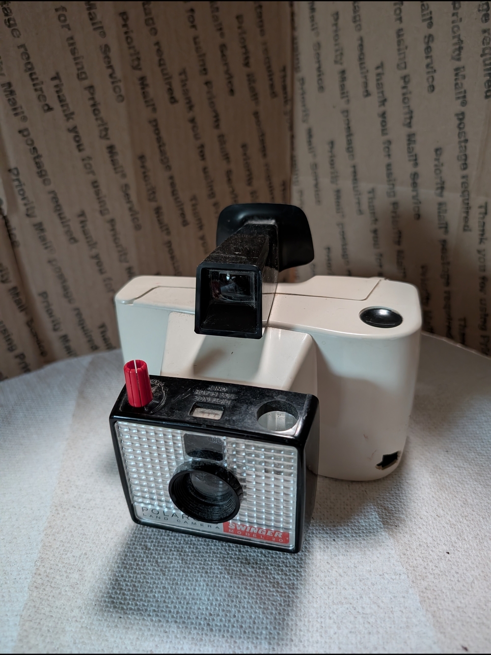 Polaroid Swinger Style Instant Camera - White and Black